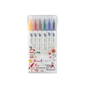 Pentel SESW30C-06色雙頭柔繪筆