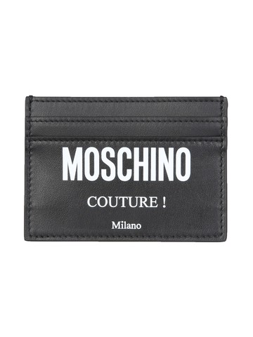moschino card holder with logo