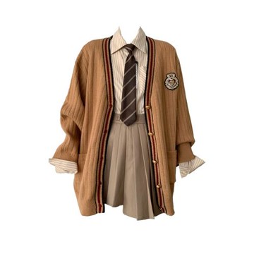 200斤外貿特大碼女裝速賣通亞馬遜歐美風JK針織外套襯衫半身裙潮