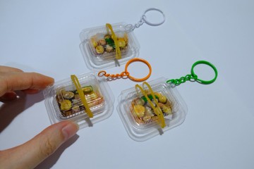 外賣盒  煎釀三寶+蘿蔔 鎖匙扣