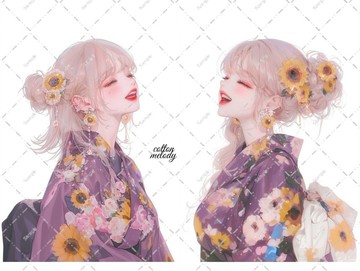 original sticker no.6303 人物貼紙 原創貼紙 人物貼紙 女孩貼紙 原創人物貼紙