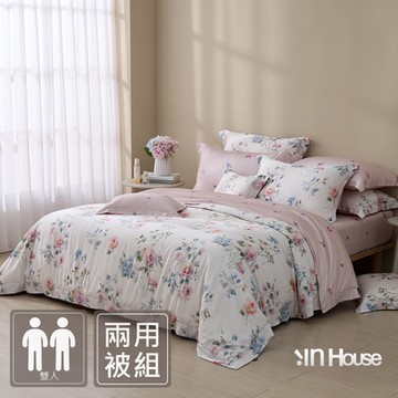 IN-HOUSE-80支天絲棉兩用被床包組(戀戀玫芳-雙人)