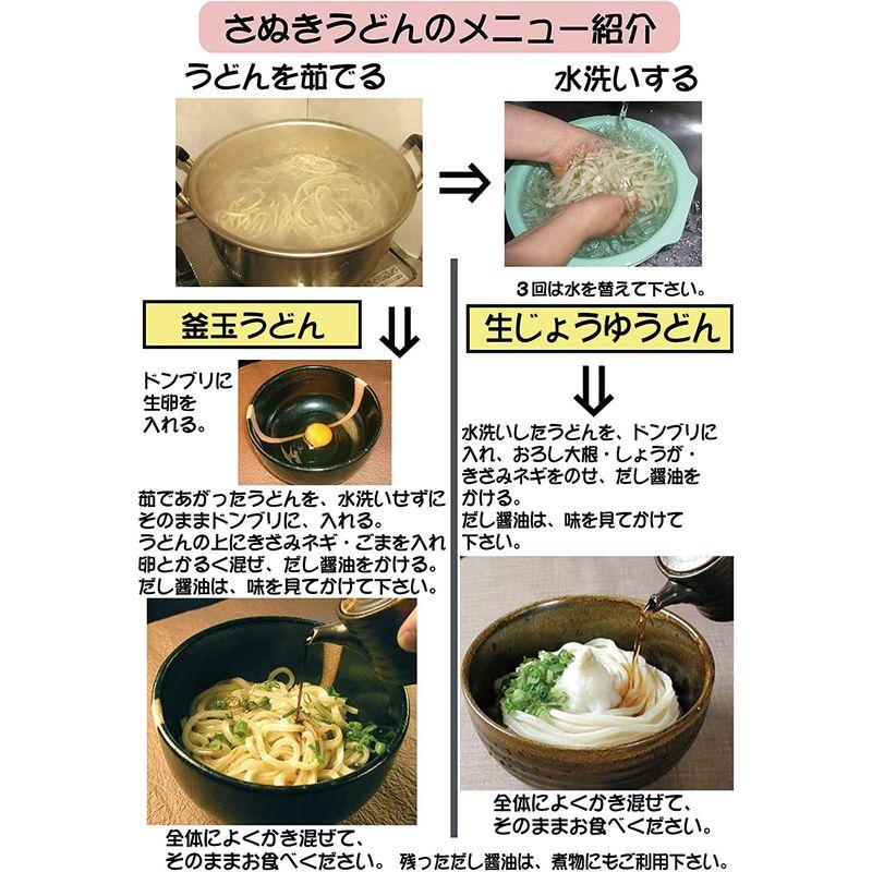 3996 讃岐うどん 並切麺 半生 生醤油セット さぬきうどんの亀城庵 (300g×8袋、だし醤油 200ml×2本)