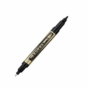 【文具通】Pentel ぺんてる 飛龍 N75W 雙頭 油性筆 麥克筆 奇異筆 黑 A1350056【APP滿額下單10%點數(單一帳號最高1000點)】9/30止