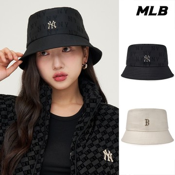 MLB 金屬標 漁夫帽 立體緹花 Monogram系列 紐約洋基隊 (3AHTM014N-兩款任選)【官方旗艦店】
