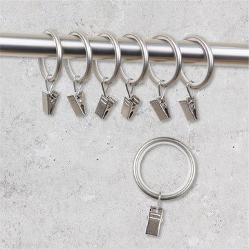 Home Desyne捷安傢飾 現貨靜音窗簾環夾10入組 台灣製4色3尺寸 窗簾窗飾 中鋼鐵材 耐用 靜音設計 DIY