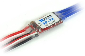 星穹無刷電調 航模XP-7A電調支持1S-2s(3v-9v)小機