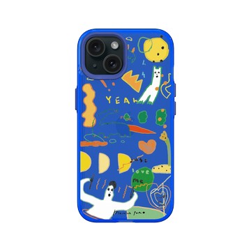 iPhone 15 Clear 激光藍 - MacaronToe 馬卡龍腳趾 - 小畫家 Draw For Fun