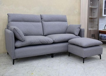 歐風別館威京軟包式貓抓皮沙發小l型沙發基隆至台中免運費