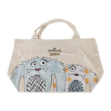 Hallmark 合瑪克 原色托特包  39 x 15 x 24cm  怪獸姊妹花 米色