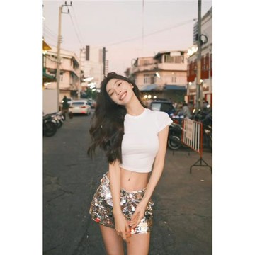 易夢玲趙露思同款Skims圓領純棉短袖t恤女卡戴珊修身顯瘦打底上衣