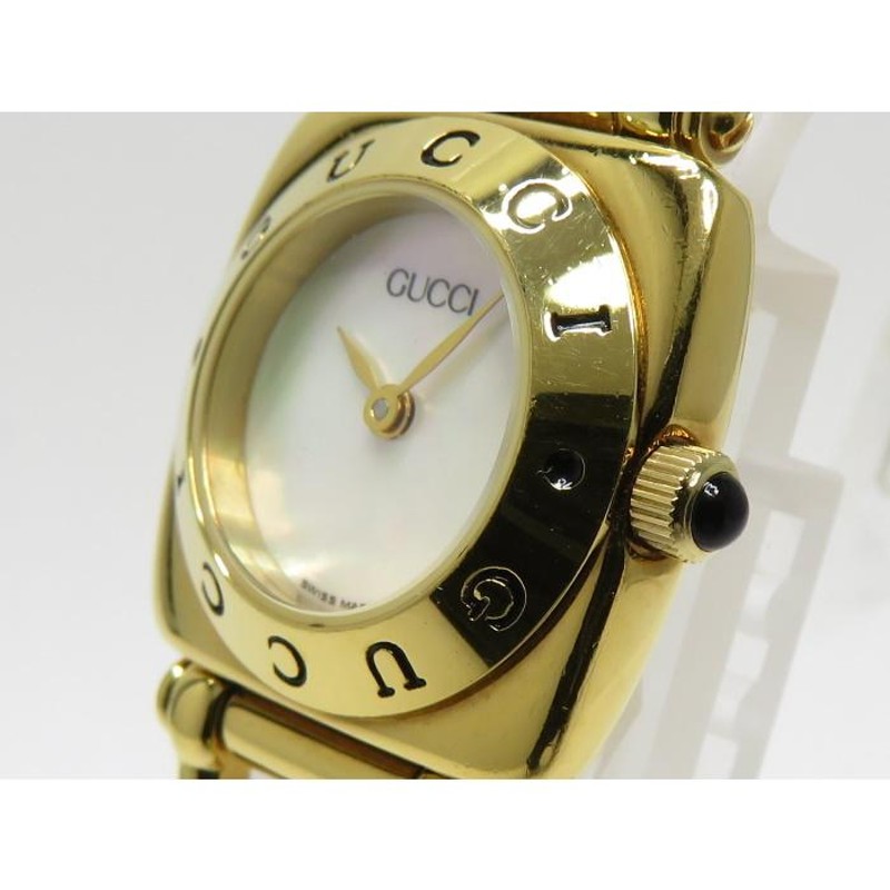 中古】 GUCCI ホースビット レディース 腕時計 クオーツ GP ゴールド シェル文字盤 6400L | LINEブランドカタログ