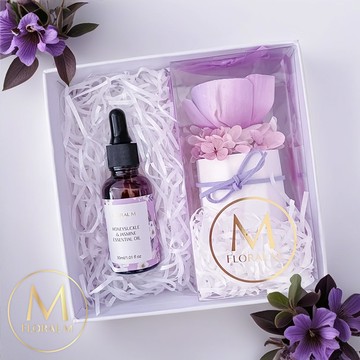 法式小野玫香氛擴香花禮盒(紫)