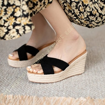 サンダル レディース ウエッジソール 厚底 ウェッジソール 痛くない 厚底サンダル ストーム付き 前厚 幅広 ハイヒール 9cm 通販 Lineポイント最大get Lineショッピング