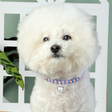 熱銷日本MUJIQ Pet棉繩寵物編織項圈可調節大小貓貓項圈比熊狗狗脖圈