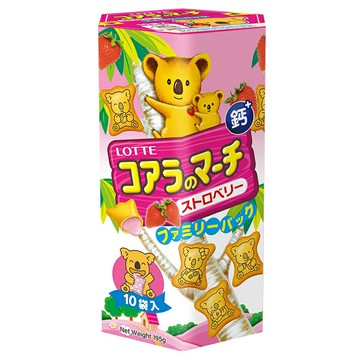 樂天 小熊餅家庭號-草莓風味(195g/盒) [大買家]