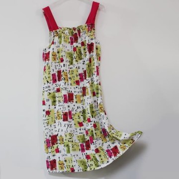 佰匯福夏季韓版人造棉睡裙無袖兒童棉綢吊帶大碼綿綢家居服女童夏