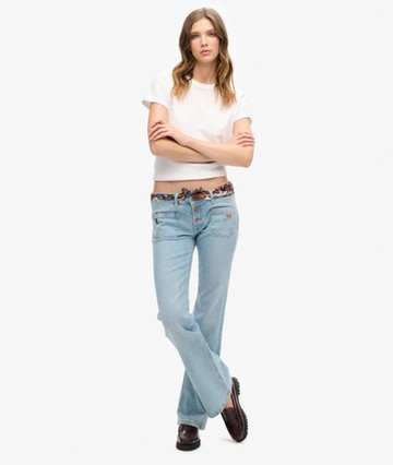 Superdry Women's Women's Organic Cotton Vintage Low Rise Slim Flare Jeans Blue / Heritage Mid Wash - Size: 30/32