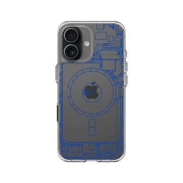 iPhone 17 Clear Case（相機按鈕） 透明 - JOCR - Inside an iPhone 13 - Blue