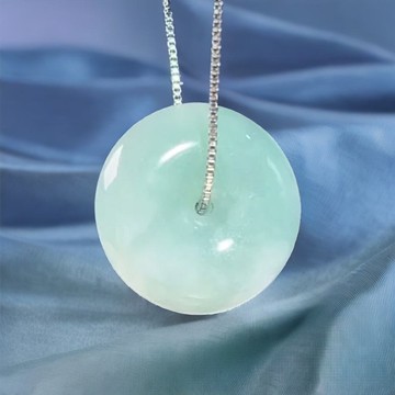 【願‧平安】飄綠翡翠平安扣吊飾 | 天然緬甸玉翡翠A貨 | 送禮