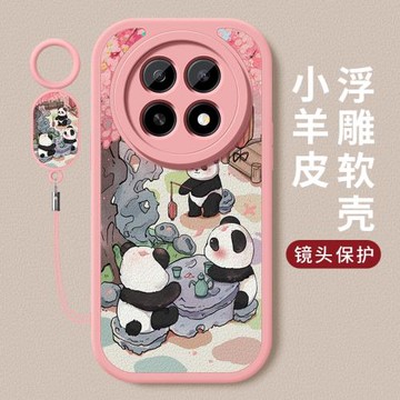 oppoa5手機殼新款oppoa5活力版小羊皮硅膠軟殼女款PKQ110櫻花樹下簡約高級鏡頭防摔PKV110保護套掛繩超薄適用