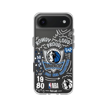 iPhone Air Clear Case（相機按鈕） 透明 - NBA - 塗鴉系列-達拉斯獨行俠 Dallas Mavericks - Graffiti
