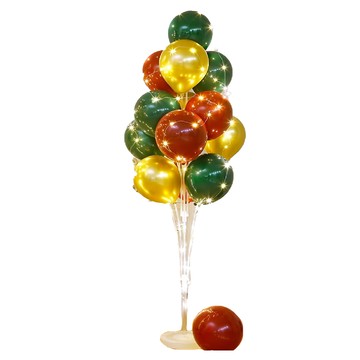 發光氣球樹支架 可裝13顆球  未裝氣球時132CM  裝上氣球後整體約160CM  N款 金色 + 紅色 + 綠色  1組