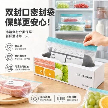 日本食品級密封袋保鮮袋加厚家用冰箱收納冷藏冷凍專用分裝帶封口