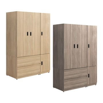 【IDEA】MIT2.5尺拉門收納衣櫃加側邊櫃組合(2色)北歐橡木