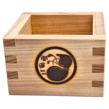 YOUBI 用美 本製 檜木 縁起枡 8.3x8.3x高5.3cm  開運瓢箪 木色  1個