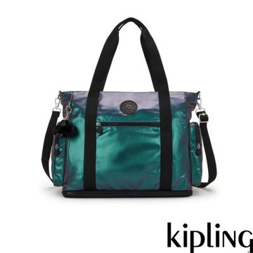 Kipling (網路獨家款)幻銀光拉桿旅行袋-JAYLA WEEKEND