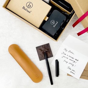 【免費客製馬年禮盒】贈刻字_品初 鋼筆鋼珠筆二合一禮盒送皮套