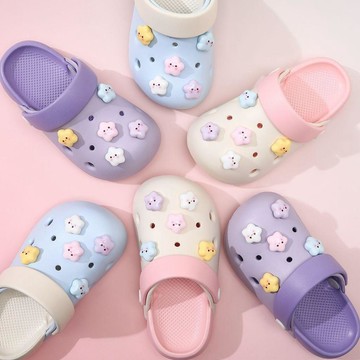 8427人儲存清單📑 女童涼拖鞋 夏季洞洞鞋 EVA耐磨防滑 軟底輕便 花園鞋 室內外穿 8632