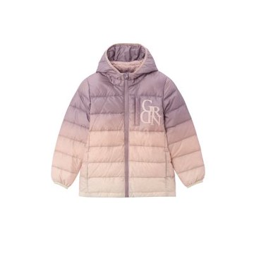 GIORDANO 童裝漸變色連帽羽絨外套
