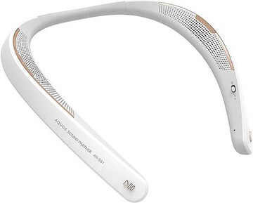 【現貨】SHARP【日本代購】夏普 穿戴式頸帶無線耳機 揚聲器 支持 bluetoo -AN-SS1 - 白