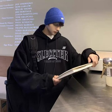 美式上衣 帽t 連帽衛衣 寬鬆落肩 圓領衛衣 厚磅數連帽衫 oversize 帽踢 男女共穿 情侶裝帽t