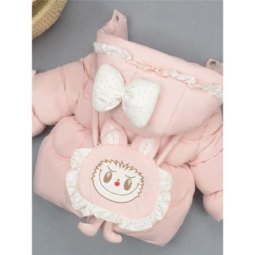 女童冬裝棉衣女寶寶加絨加厚棉襖外套2025冬季洋氣小女孩羽絨棉服