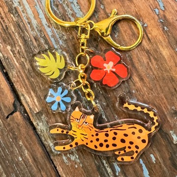 石虎鑰匙圈｜處處花版藝術坊