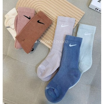S.G 現貨 Nike Socks SX6888-933-914 長襪 三色組 藍 粉色 淺綠 棕裸粉奶茶 單勾 小腿襪