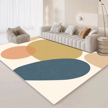 ??快速出貨 可開發票 現代簡約水晶絨地毯客廳耐臟易打理防滑毯家用隔涼耐磨沙發茶幾毯