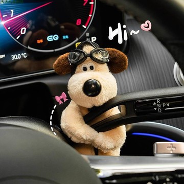 旺旺火💘2023汽車懷擋裝飾車載方向燈雨刷雨刮器掛件 毛絨公仔玩偶車內 車用裝飾 可愛的公仔
