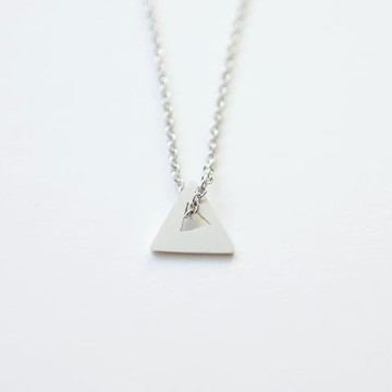 手工三角形純銀項鍊