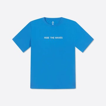 CONVERSE SUMMER VERBIAGE TEE BLUE SLUSHY 男短袖T恤-TW10027218-A02