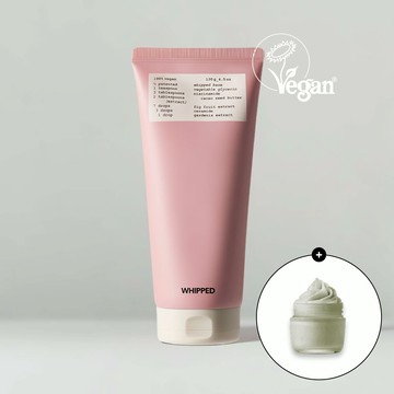 WHIPPED 無花果可可奶油潔面乳 130g 贈艾草茶樹潔面乳 25ml 官方旗艦店