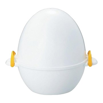 AKEBONO 曙產業 微波蒸蛋器 附蓋 4顆裝  白色 + 黃色  1個