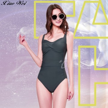 梅林品牌 流行大女三角連身鋼圈泳裝 NO.M34028