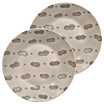 JUST HOME 日本好事 花生9吋湯盤  2件組(24 x 4cm)  好事花生  1組