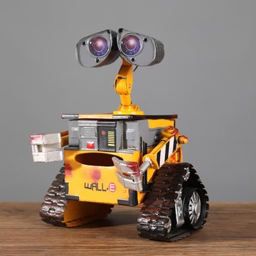 歐式復古懷舊卡通瓦力機器人餐廳客廳存錢罐抽紙盒紙巾盒裝飾擺件