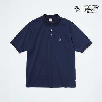 【Munsingwear 企鵝】男款藏青色1960年代經典設計復刻版親膚舒適POLO衫 MGVP2H02