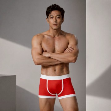 TELITA 潮流個性平口褲_紅色 立體剪裁 男內褲 彈性貼身 四角褲 (TA413)